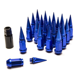 Ecrous Spike Bleus en Aluminium Forgé - M12x1.5 (Pack de 20)