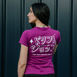 T-Shirt DriftShop X Lighton "Dorifuto" Rose - Coupe Femme