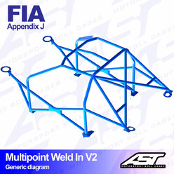 Arceau 10 Points à Souder AST Rollcages V2 pour VW Golf 4 - 3 Portes (Traction) - FIA