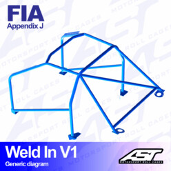 Arceau 8 Points à Souder AST Rollcages V1 pour Audi Coupe B3 (Quattro) - FIA