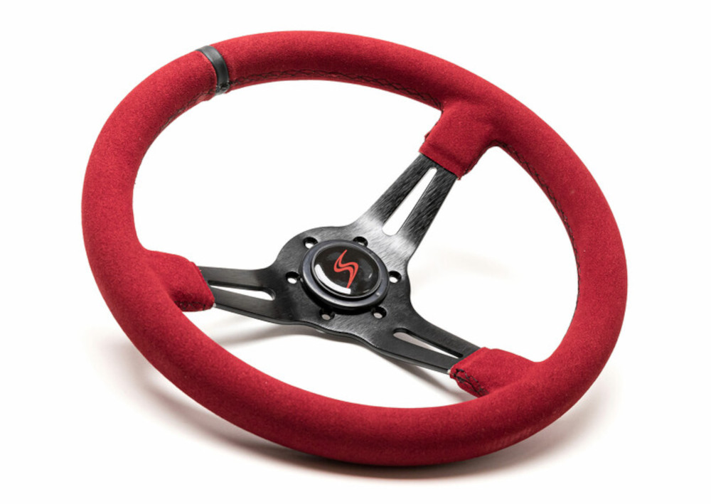 DriftShop red suede steering wheel