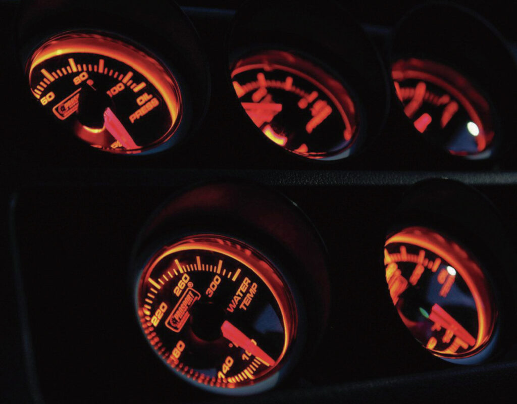 ProSport gauges with amber backlight
