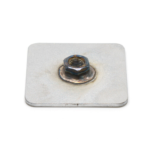 Plaque à Souder + Ecrou pour Fixation d'Oeillets à Harnais