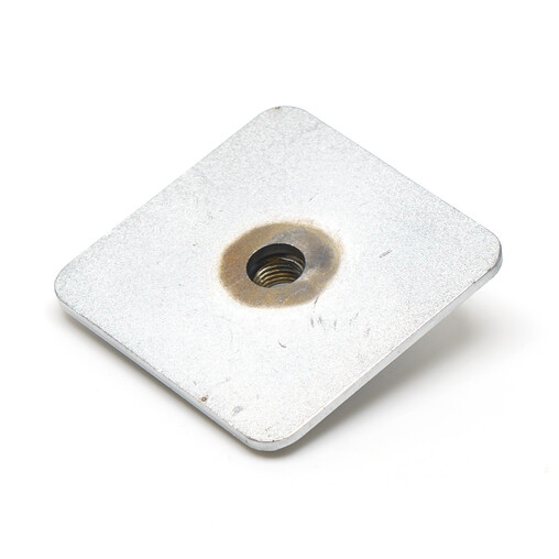 Plaque à Souder + Ecrou pour Fixation d'Oeillets à Harnais