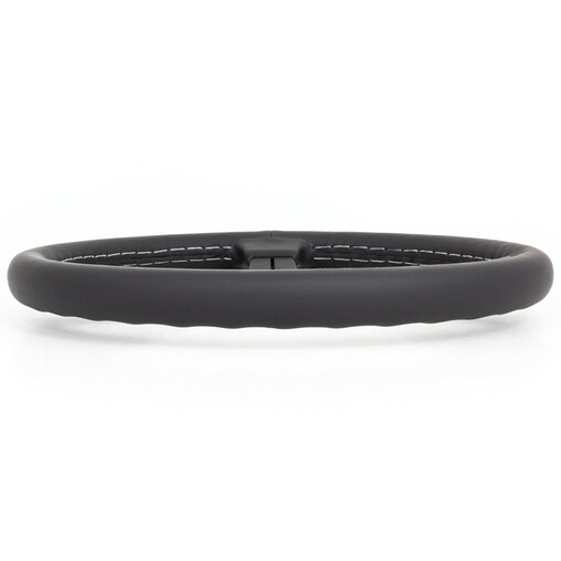 Volant Nardi Classic ND33, Cuir Noir, Branches Noires, Coutures Grises, Tulipé 40 mm