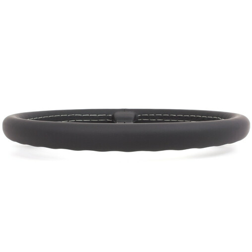 Volant Nardi Classic ND36, Cuir Noir, Branches Noires, Coutures Grises, Tulipé 40 mm