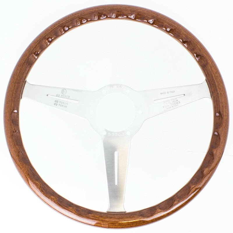 Volant Nardi Classic ND36, Bois Liseret Noir, Branches Chromées, Tulipé 40 mm