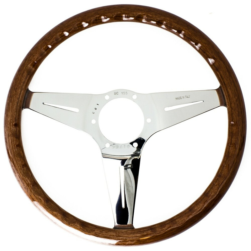 Volant Nardi Deep Corn, Bois, Branches Chromées, Tulipé 75 mm, Ø35 cm