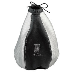 Soufflet de Levier de Vitesses Nardi, Cuir Noir & Gris