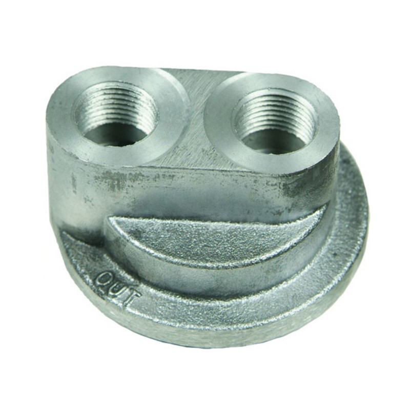 Adaptateur Droit de Déplacement Filtre à Huile 3/4"-16 UNF (Sorties 1/2 BSP) - Mocal