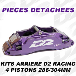 Pièces Détachées pour Kits Arrière D2 Racing - 4 Pistons 286/304 mm
