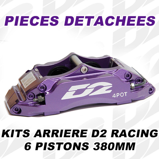 Pièces Détachées pour Kits Arrière D2 Racing - 6 Pistons 380 mm