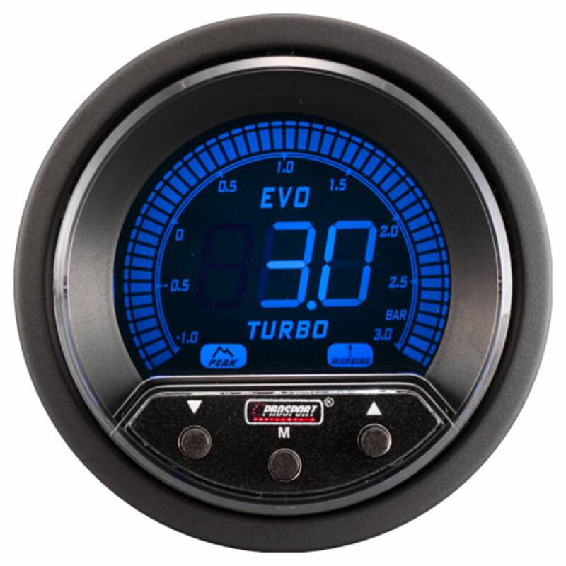 Manomètre de Pression de Turbo ProSport Evo (Digital, 4 Couleurs)