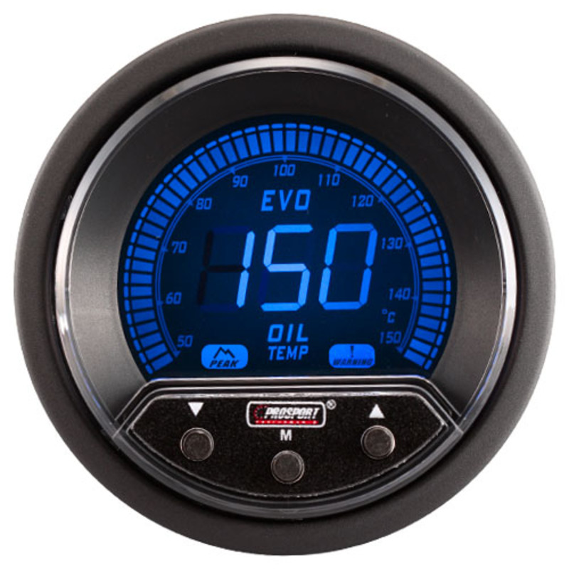 Manomètre de Température d'Huile ProSport Evo (Digital, 4 Couleurs)
