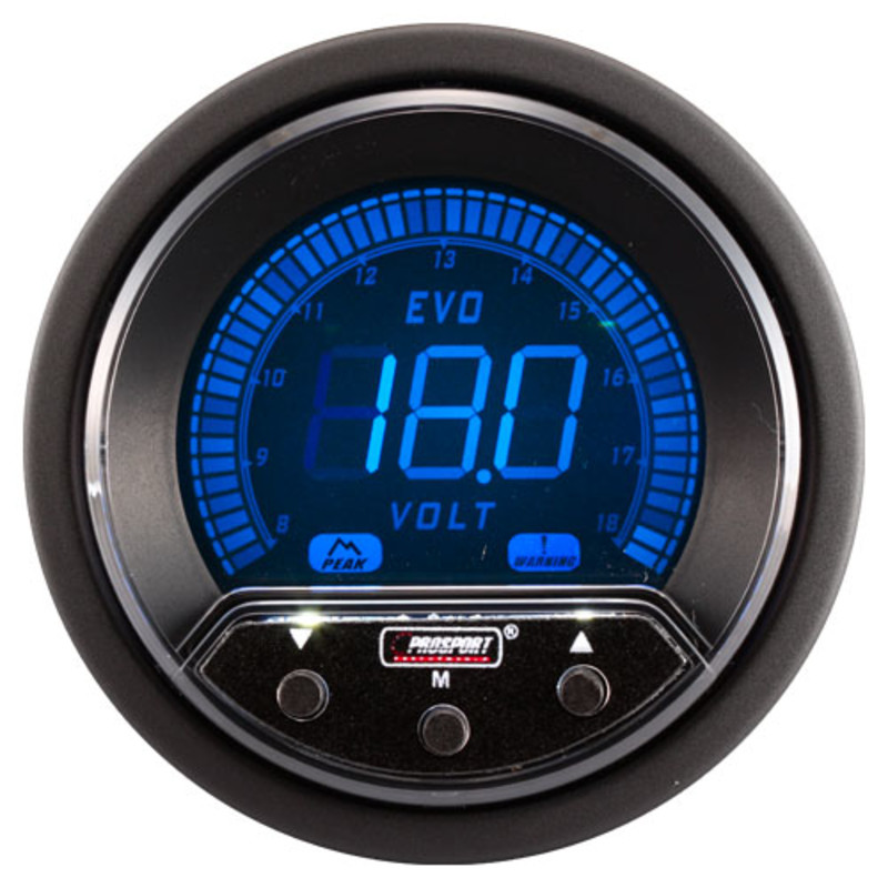 Mano-Voltmètre ProSport Evo (Digital, 4 Couleurs)