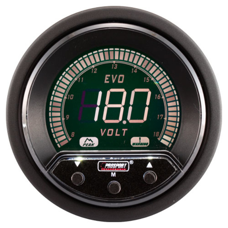 Mano-Voltmètre ProSport Evo (Digital, 4 Couleurs)