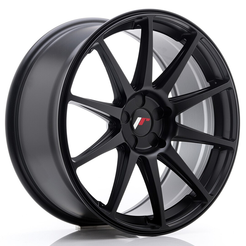 Japan Racing JR-11 19x8.5" (5 trous - sur mesure) ET35-40, Noir Mat / Satiné