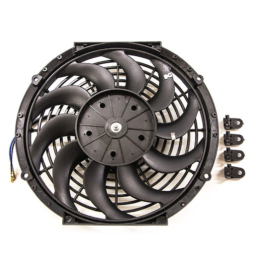 ventilateur de refroidissement de radiateur électrique universel de 14 pouces pièces modifiées de voiture 80W avec kit de montage noir Ventilateur de refroidissement de radiateur Aramox 
