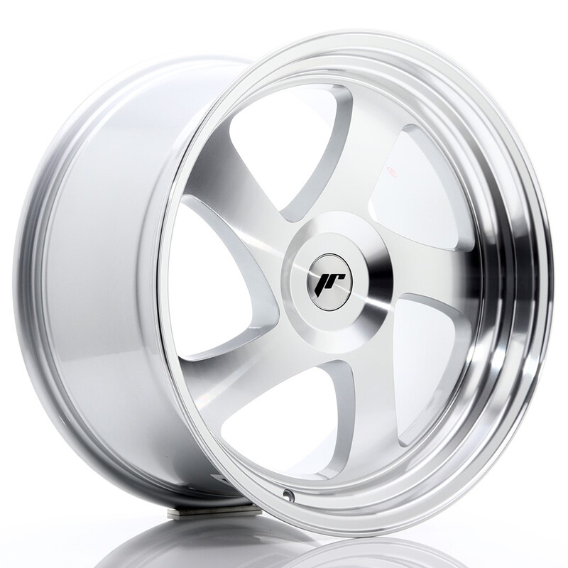Japan Racing JR-15 19x10" (5 trous - sur mesure) ET35, Gris Argenté / Poli