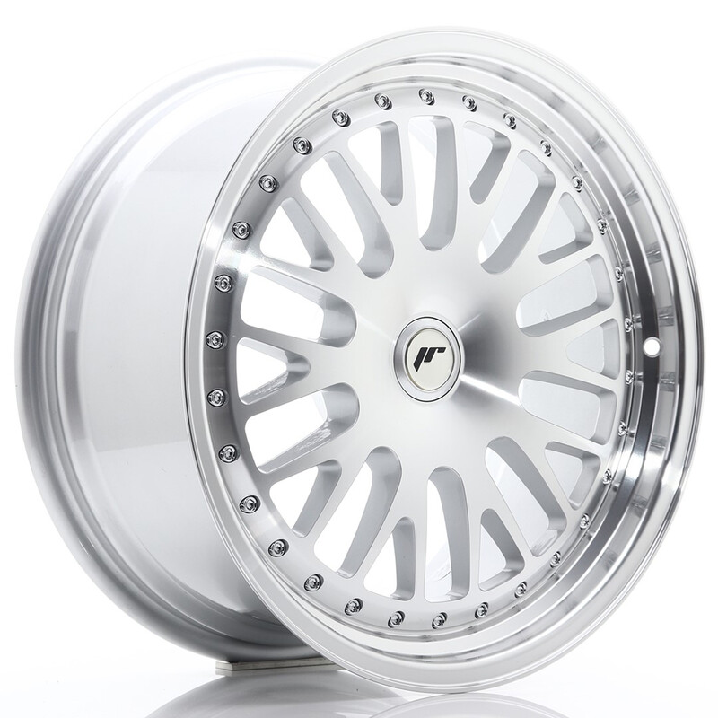 Japan Racing JR-10 18x8.5" (4 & 5 trous - sur mesure) ET20-45, Gris Argenté / Poli