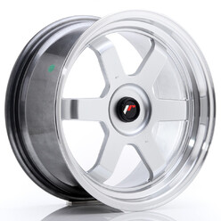 Japan Racing JR-12 17x8" (4 & 5 trous - sur mesure) ET35, Gris Argenté / Poli