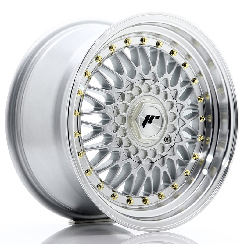 Japan Racing JR-9 16x8" (4 & 5 trous - sur mesure) ET25, Gris Argenté / Poli
