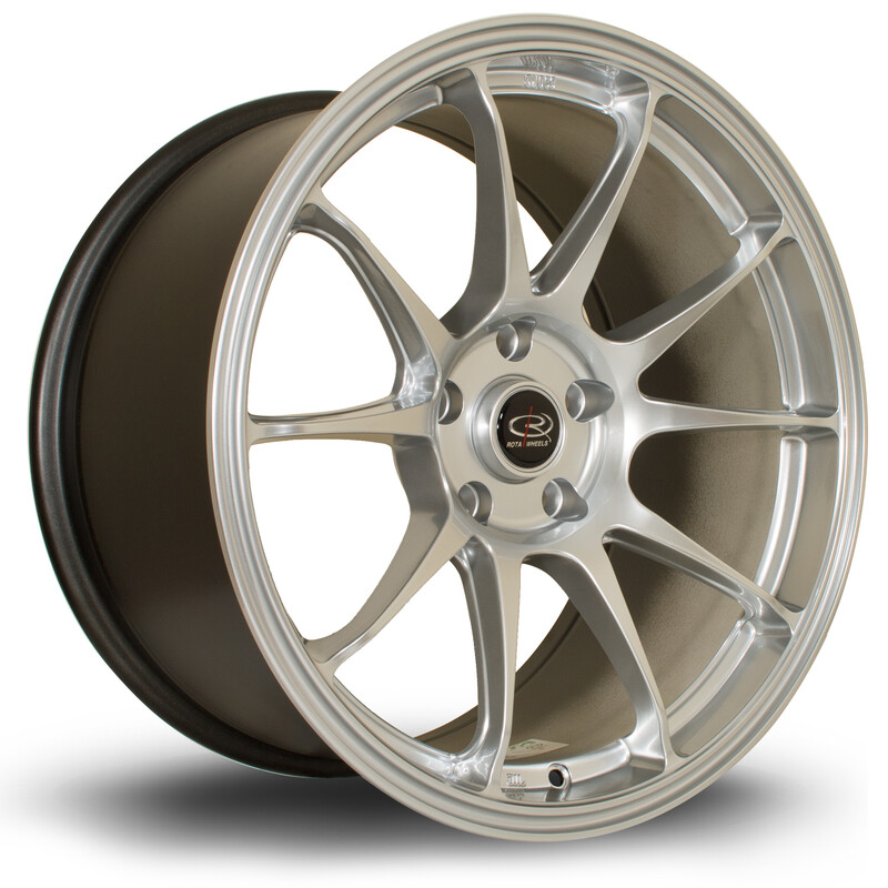 Rota Titan 18x9.5" 5x100 ET35, Gris Argenté / Poli