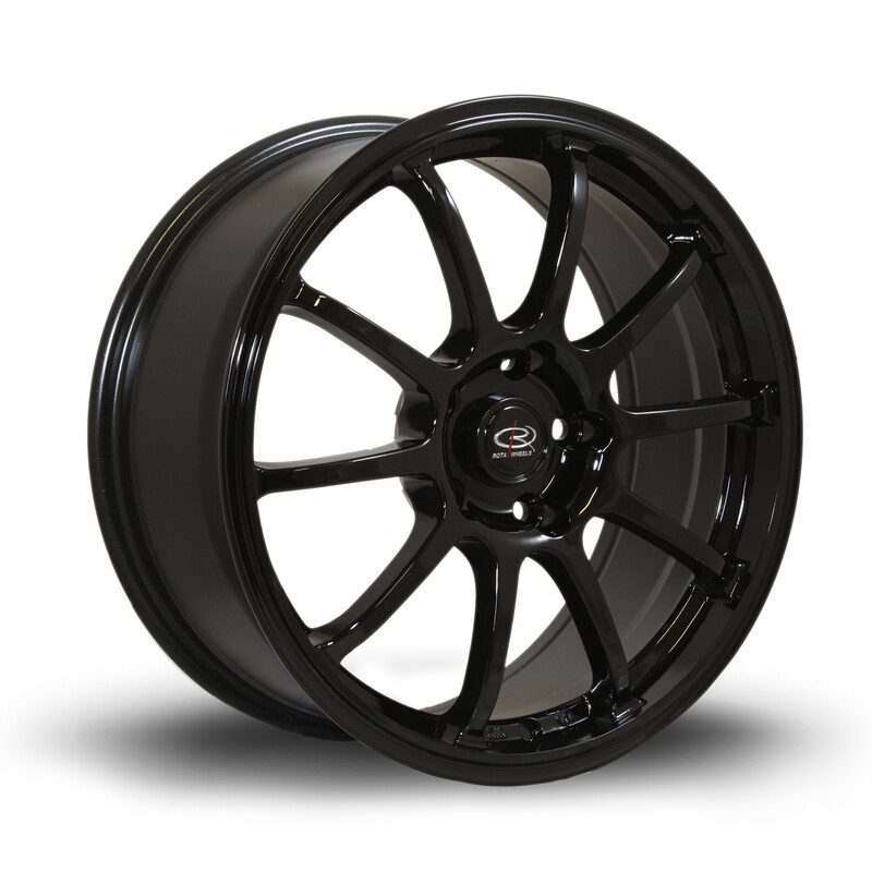 Rota Force 17x7.5" 5x114.3 ET45, Noir / Brillant
