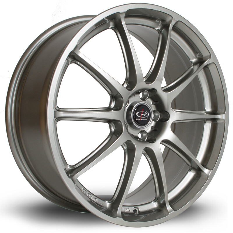 Rota GRA 18x7.5" 5x100 ET48, Gris Foncé / Anthracite