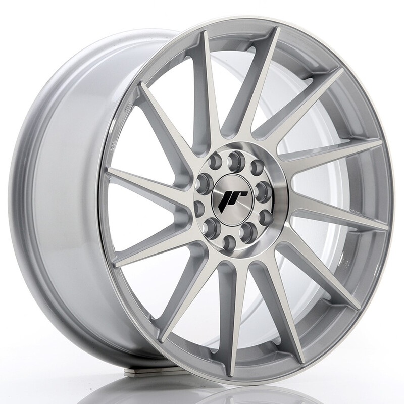 Japan Racing JR-22 17x8" 4x100/114.3 ET35, Gris Argenté / Poli