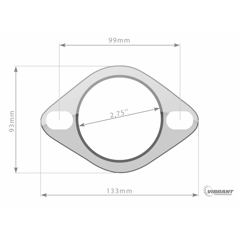 Joint d'Echappement Vibrant Performance 70 mm - 2.75" (2 Trous)