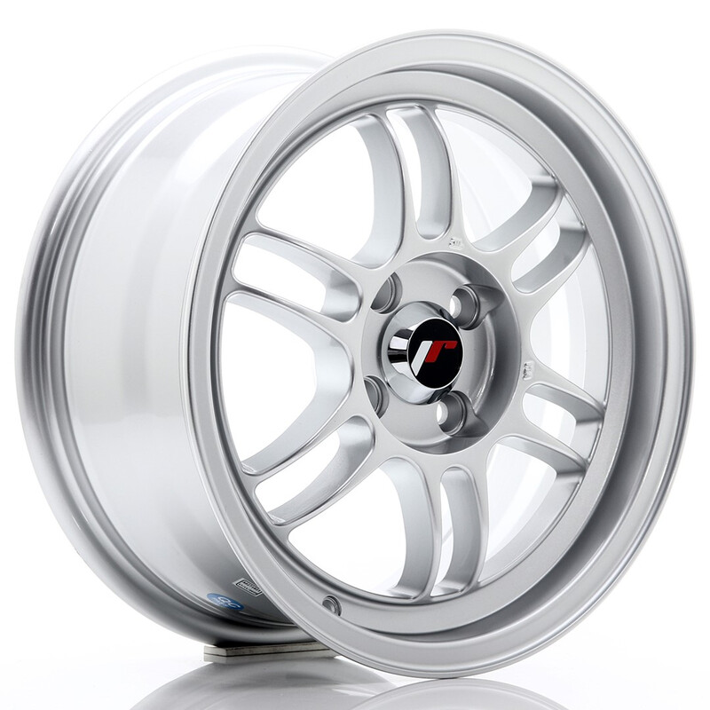 Japan Racing JR-7 15x7" 4x100 ET38, Gris Argenté / Poli
