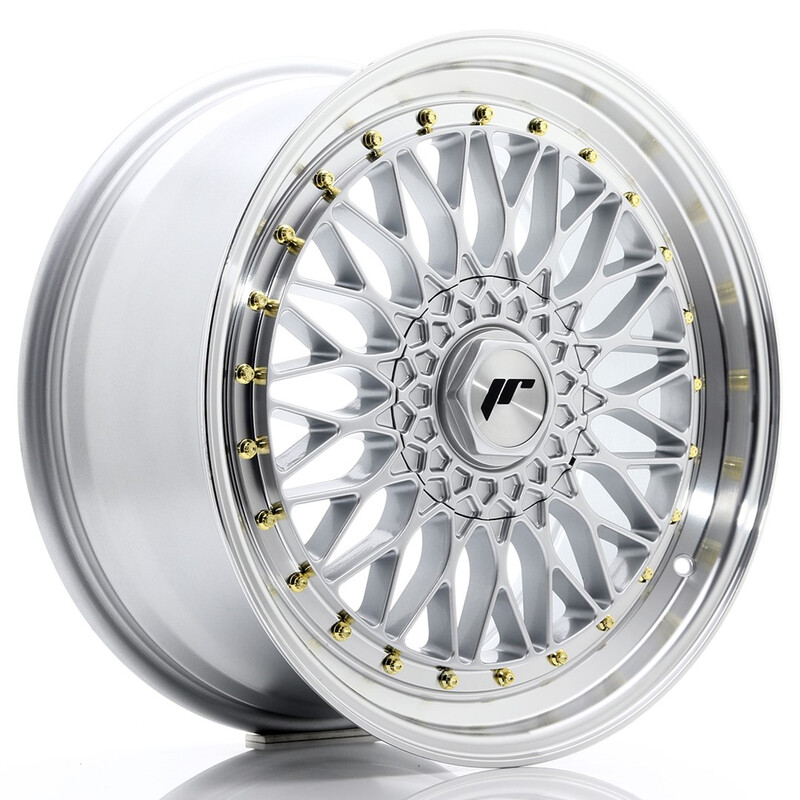 Japan Racing JR-9 19x8.5" (4 & 5 trous - sur mesure) ET35, Gris Argenté / Poli