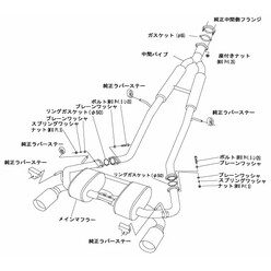 Ligne d'Echappement HKS "Super Sound Master" pour Nissan 370Z VQ37HR (RHD, Auto)