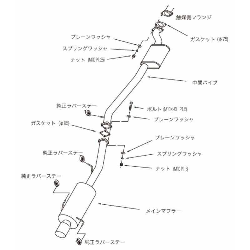 Ligne d'Echappement HKS "Silent Hi-Power" pour Nissan Skyline R33 GT-R