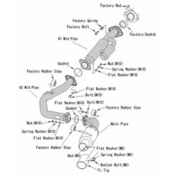 Ligne d'Echappement HKS "Hi-Power Single" pour Subaru BRZ