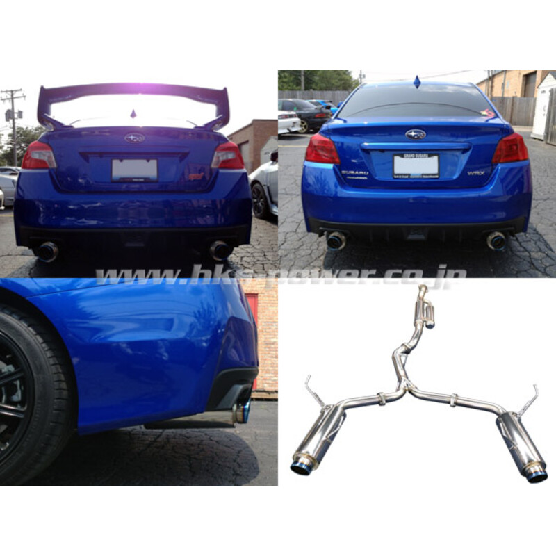 Ligne d'Echappement HKS "Hi-Power" Ti-Tip pour Subaru Impreza VAG WRX & VAF WRX STI (FA20 & EJ25)