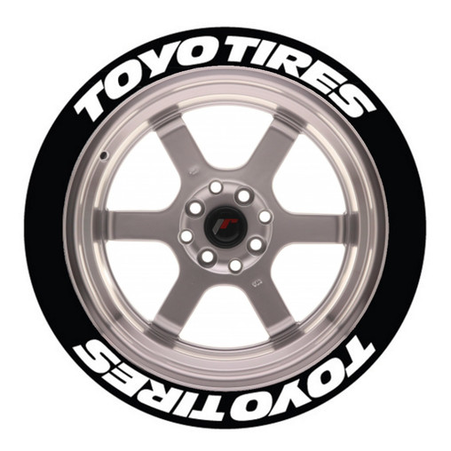 Stickers Toyo Tires, Marquage Pneu Permanent (lot de 4) En Stock