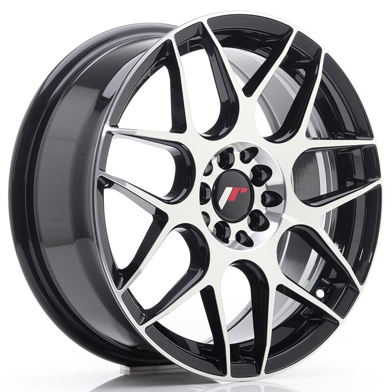 Japan Racing JR-18 17x7" 4x100/114.3 ET40, Noir Brillant / Poli