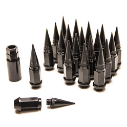 Ecrous Spike Noirs en Aluminium Forgé - M12x1.5 (Pack de 20)