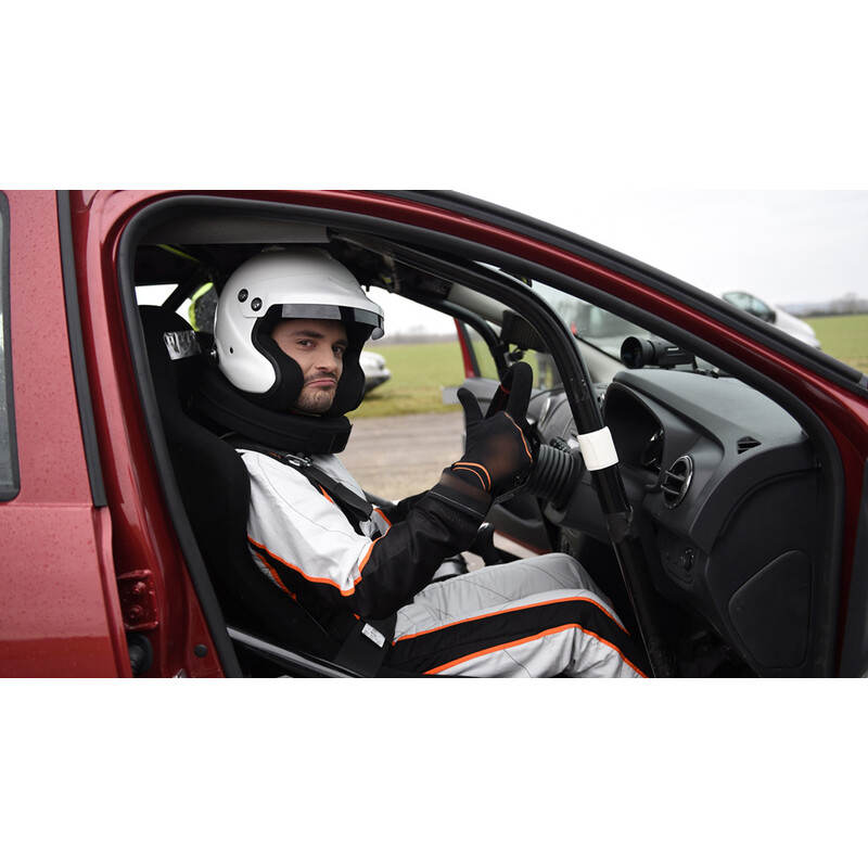 Volant DriftShop Plat, Cuir Noir Retourné, Branches Noires