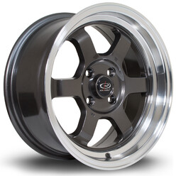 Rota Grid V 15x7" 4x108 ET20, Gunmetal, Rebord Chromé