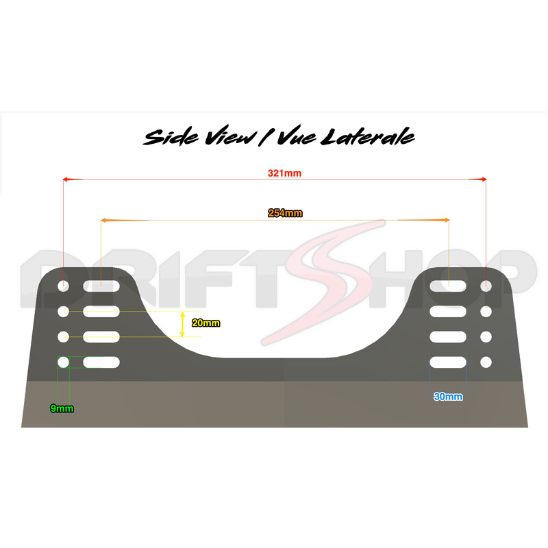 Kit Fixations Latérales Universelles Sparco "Pro" pour Siège Baquet (Acier, FIA)