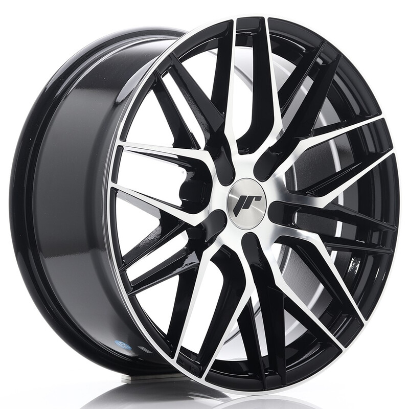Japan Racing JR-28 18x8.5" (5 trous - sur mesure) ET20-40, Noir / Brillant