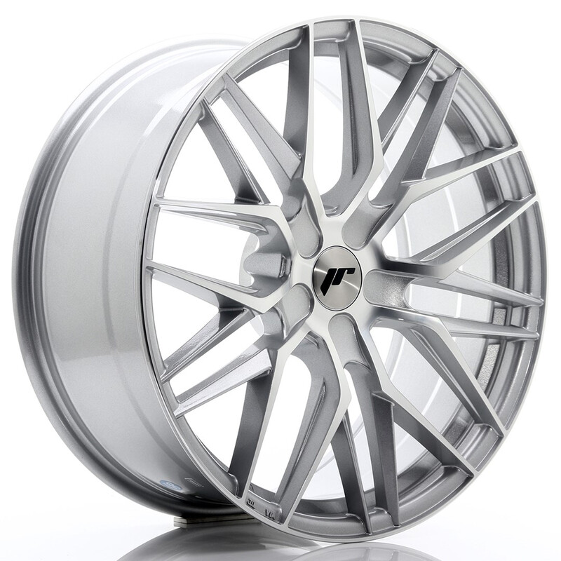 Japan Racing JR-28 20x8.5" (5 trous - sur mesure) ET20-40, Gris Argenté / Poli