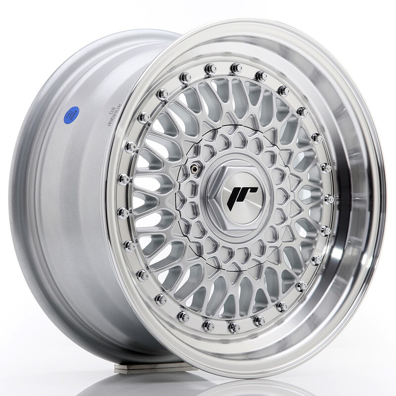 Japan Racing JR-9 15x7" 4x100/108 ET20, Gris Argenté / Poli