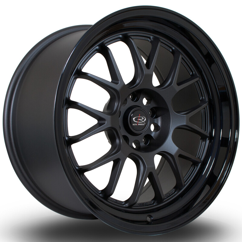 Rota MXR 18x9.5" 5x120 ET45, Gunmetal, Rebord Noir