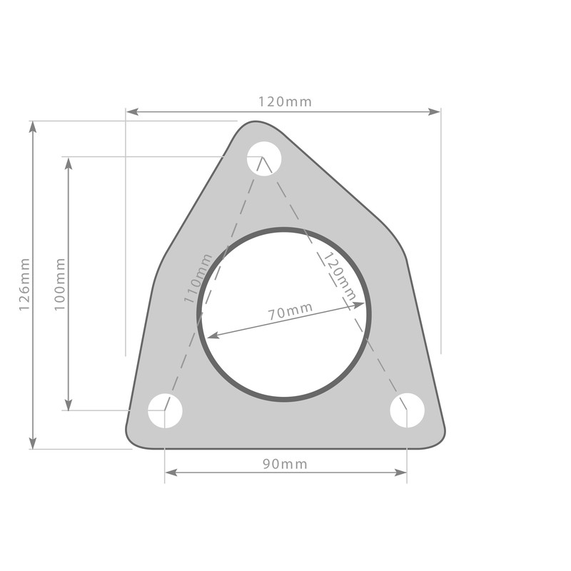 Joint de Catalyseur "3 Trous" 62 mm pour Nissan 350Z (280 & 300ch, VQ35DE)