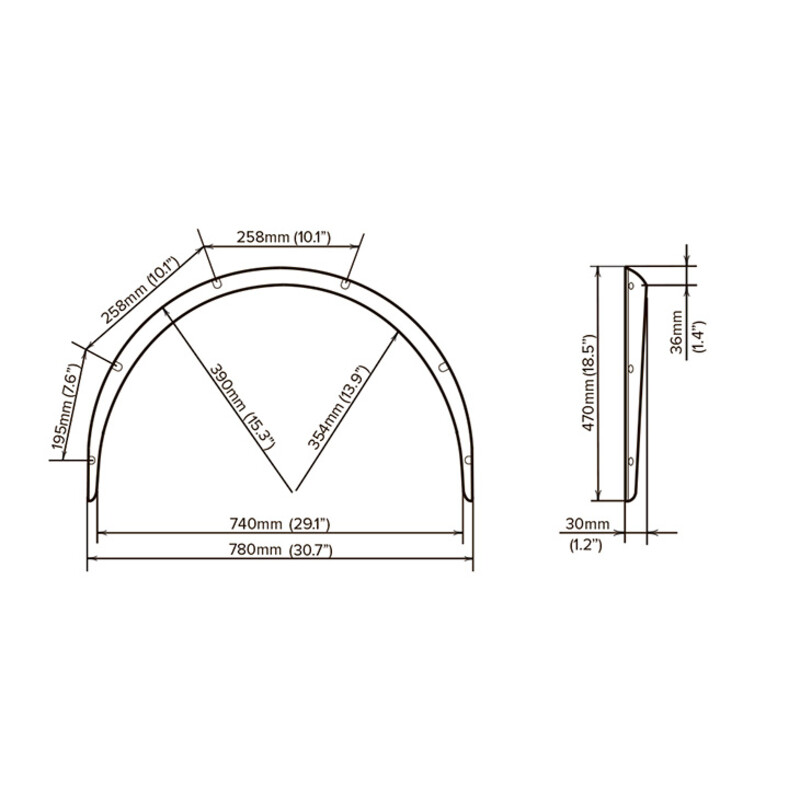 Extensions d'Ailes Universelles - 30 mm (Fender Flares)