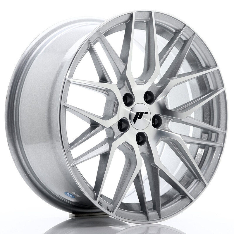 Japan Racing JR-28 17x8" 5x100 ET35, Gris Argenté / Poli